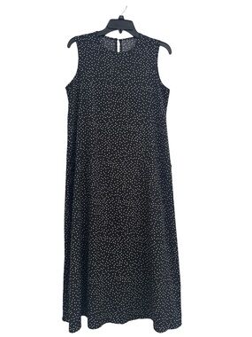 SHEIN Black Maxi Dress with White Polka Dots. Sz S